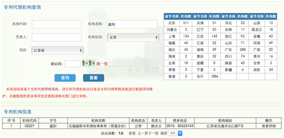 专利代理机构查询